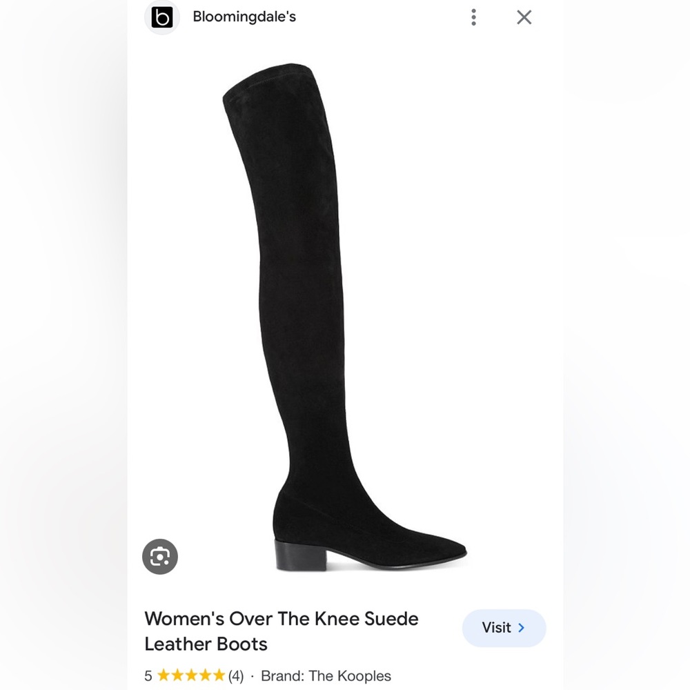NWT The Kooples Over the knee thigh high suede leather black heeled tall boots - Picture 16 of 17